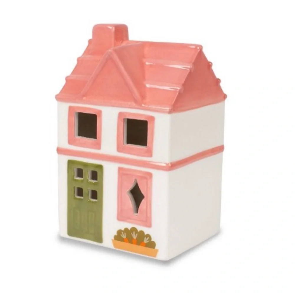 New Target Bullseye Playground Light-Up LED Spring House pink roof & green door